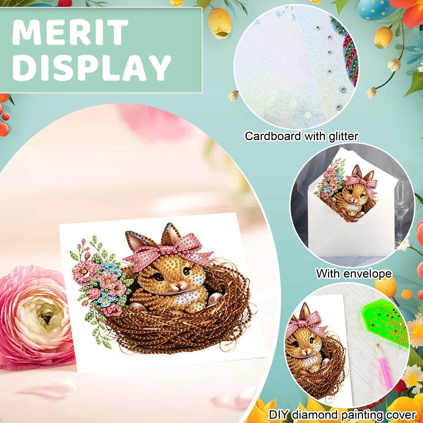 Diamond Painting Wenskaarten Pasen – Creatieve Paaskaarten met Diamanten