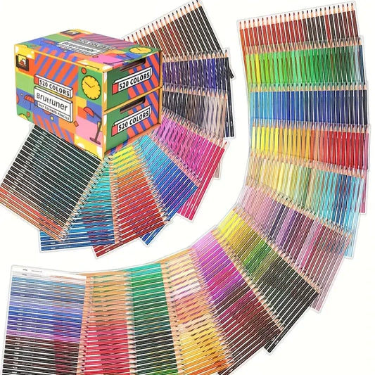 Potloden set Brutfuner 520 kleurpotloden voor tekenen en kleuren