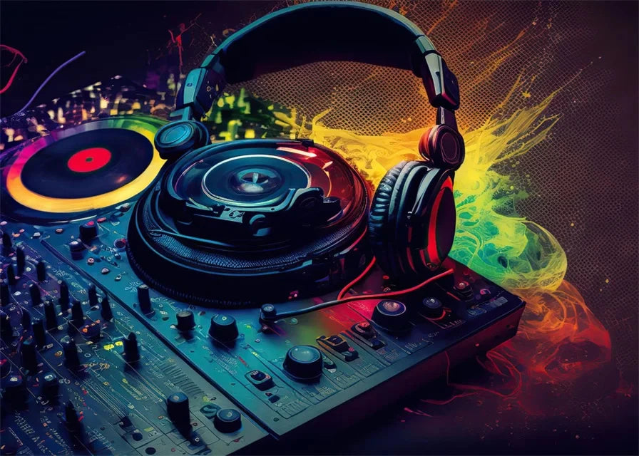 AB Diamond Painting met Fairy dust steentjes DJ Dieren Muziek