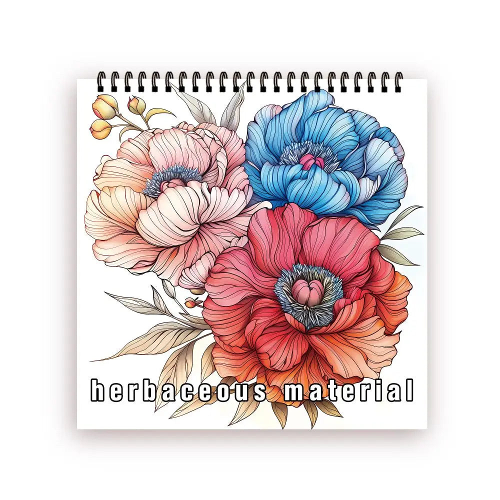 Kleurboek voor volwassenen met bloemen – 30 vellen dik papier