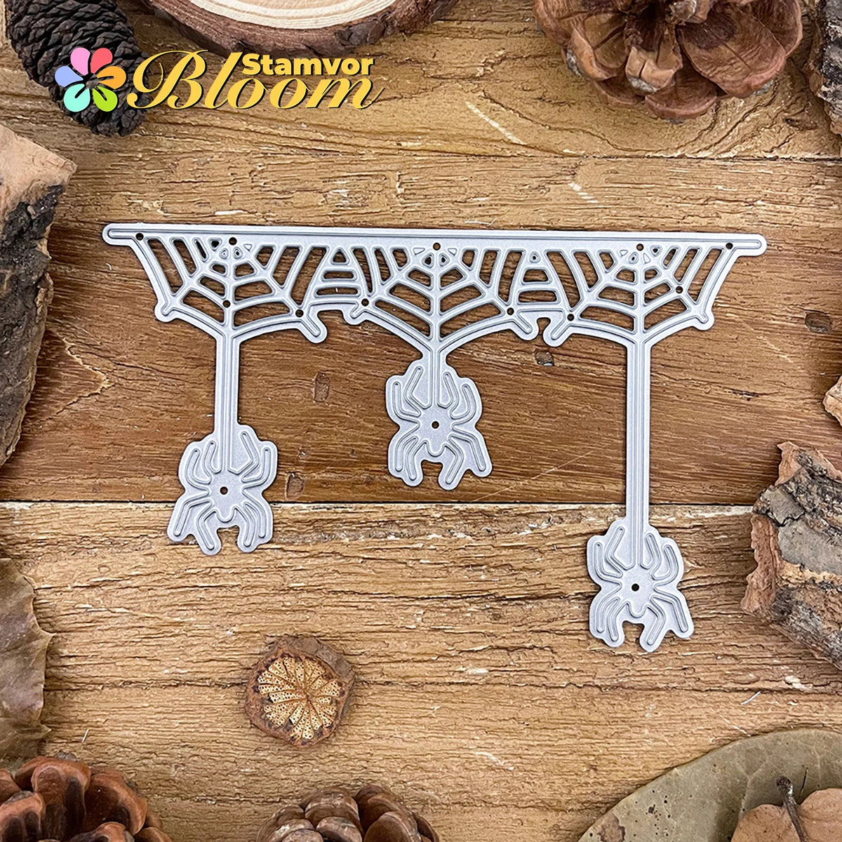 Snijmal Spinnen en Web Rand Decoratieve Stans voor Papierprojecten