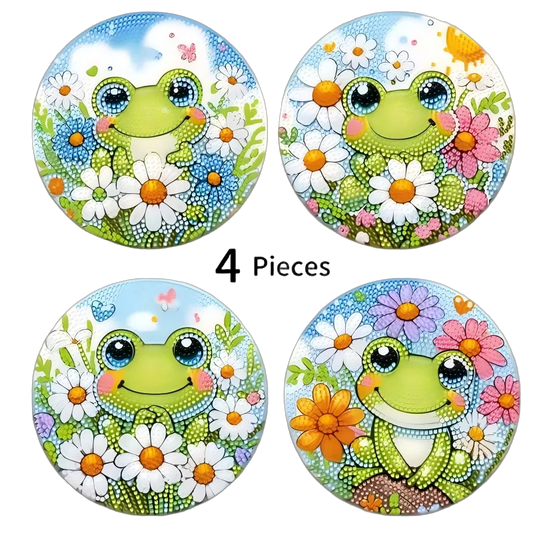 Diamond Painting Placemats Kikker Motief Houten Eettafel Set