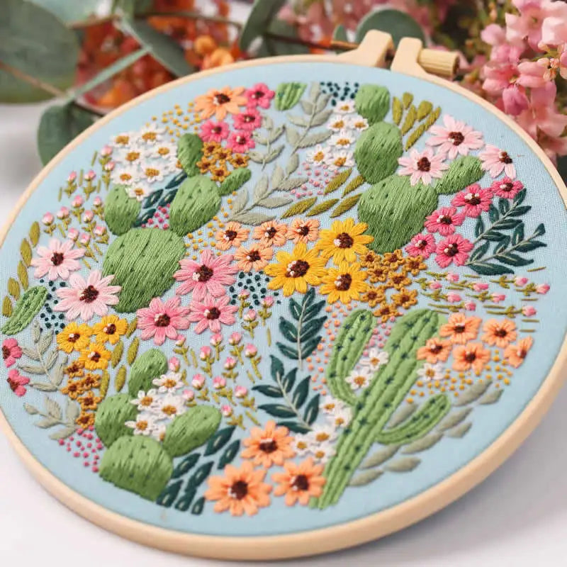 Borduurpakket Rond - Bloemen & Dieren | Met of zonder ring