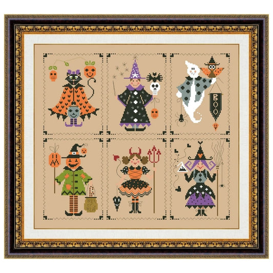 Borduurpakket Halloween Heks – Cartoon Ontwerp op 11/14/18ct