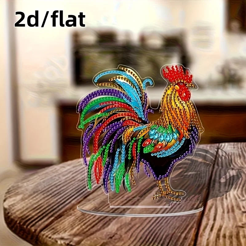 Diamond Painting Tafelornament Haan Decoratie voor Interieur