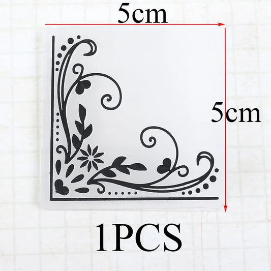 Embossing folder stencil template voor scrapbooking en kaartdecoratie - Hoek (1 stuk)