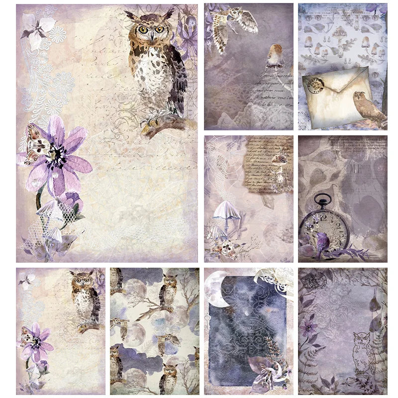 Papier voor kaarten maken & Scrapbook Rijstpapier Bloemen Vintage Set