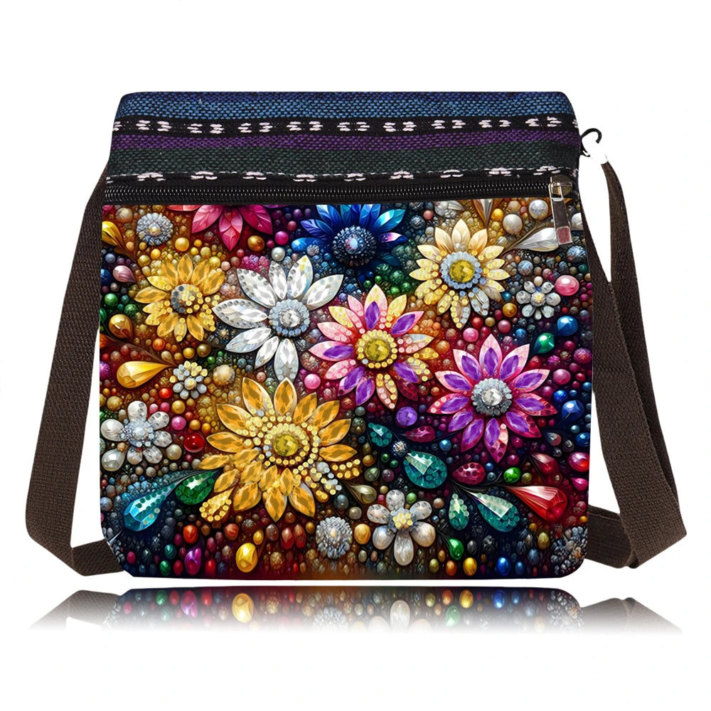 Diamond Painting Tas Vlinder Mandala Crossbody met Rits en Band