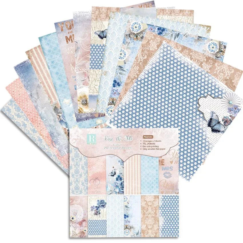 Papier voor kaarten maken of scrapbook Sweet Love dieren 15,24 cm