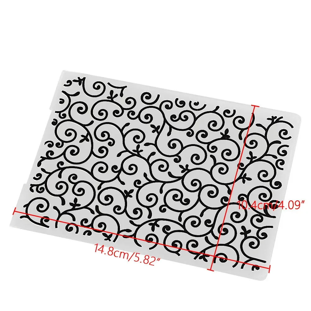 Embossing folder met hart, bloemen en bladeren - 14,8x10,5 cm