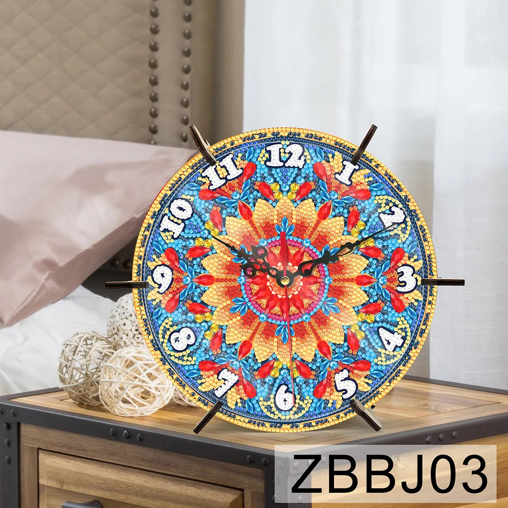 Diamond Painting Klok Mandala Crystal Art Mozaïek Wanddecoratie