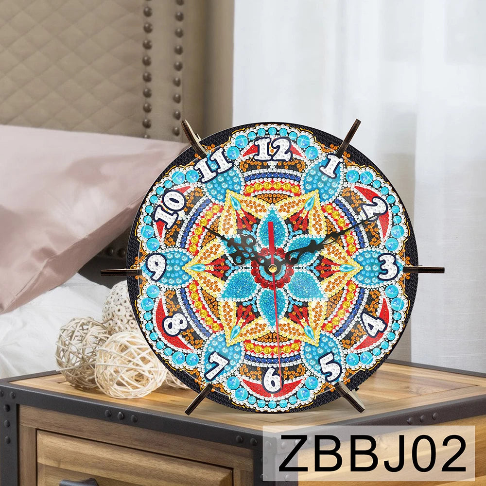 Diamond Painting Klok Mandala Crystal Art Mozaïek Wanddecoratie
