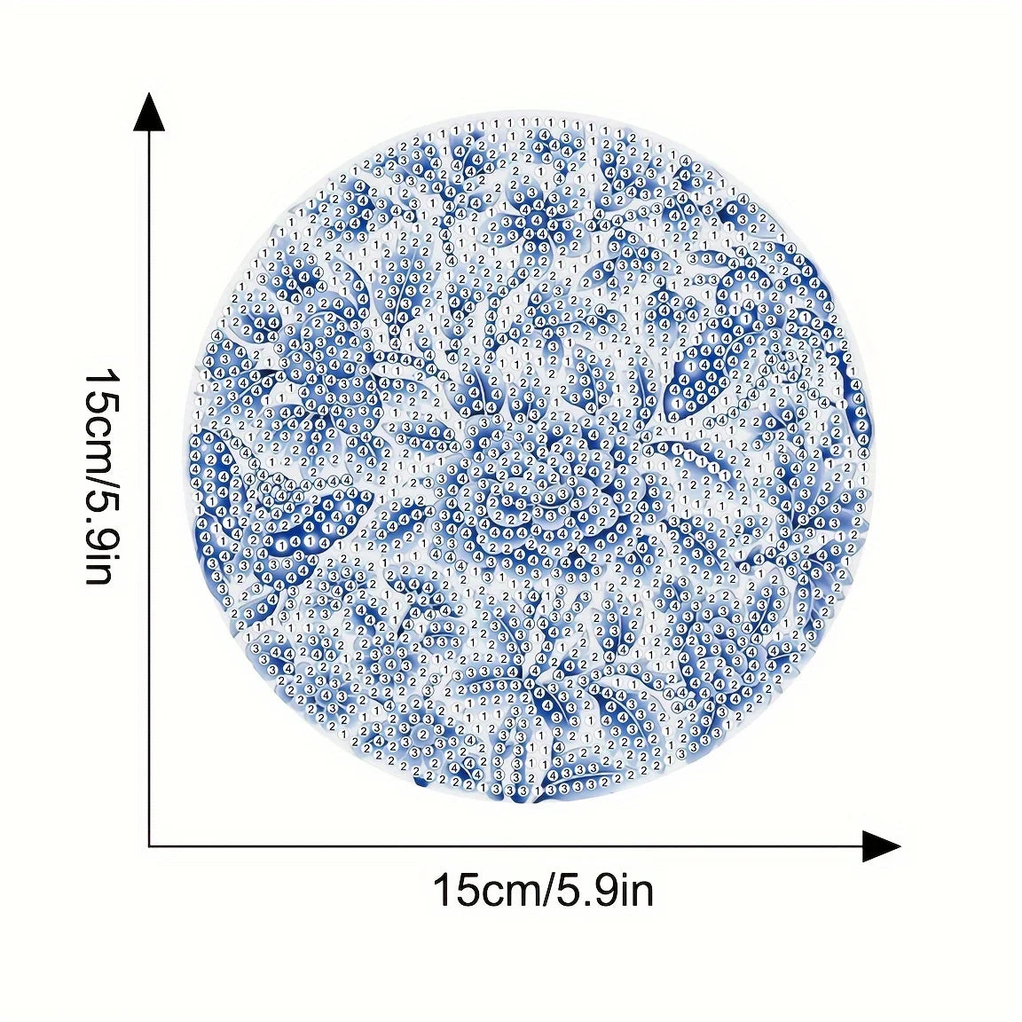 Diamond Painting Placemats Blauwe Vogel Set voor Tafel en Keuken