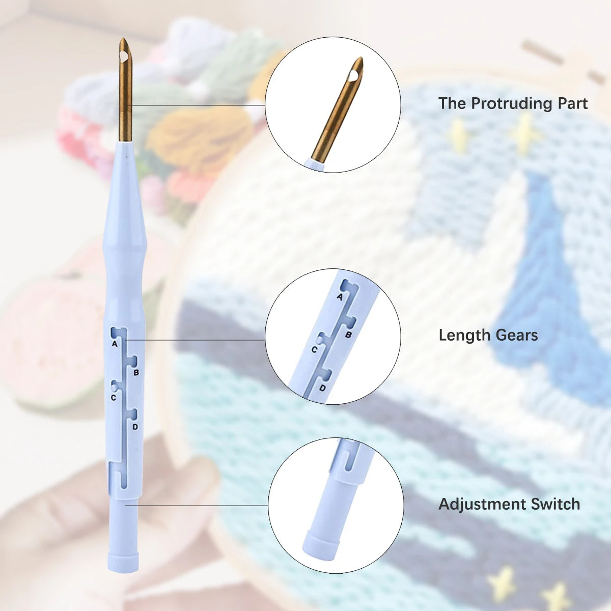 Punch Needle pakket Schattige Cartoon Dieren Wanddecoratie en Handwerk - CCX-416-2020