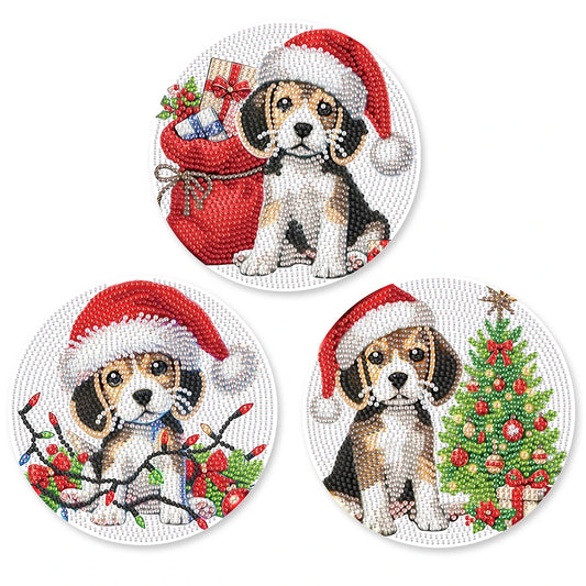 Diamond Painting Placemat met Schattige Puppy – Set van 3 voor Tafeldecoratie