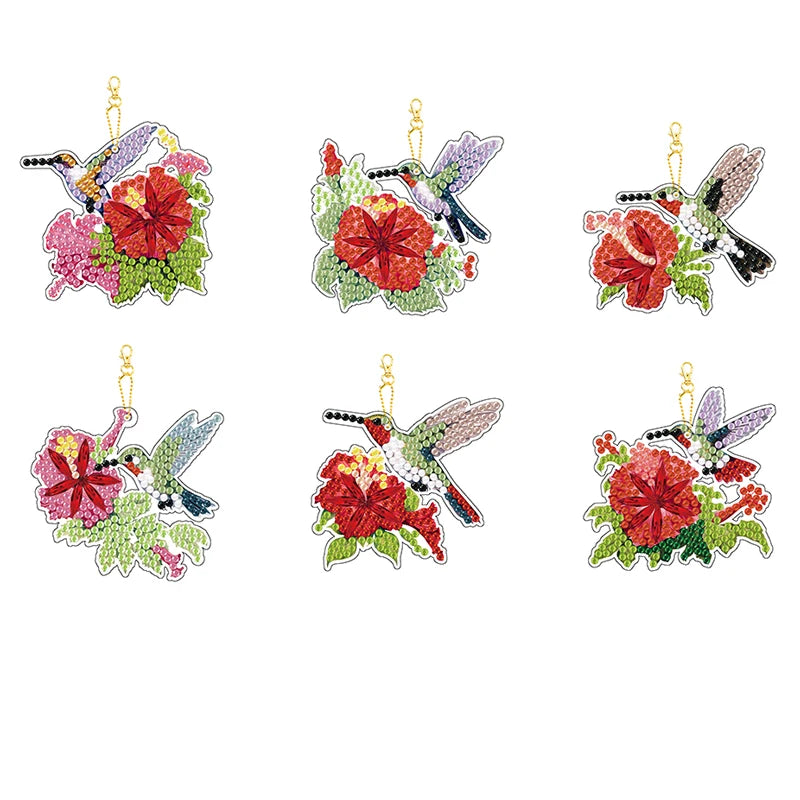 Diamond Painting Sleutelhanger set – Creatieve Hangers 6/8 stuks