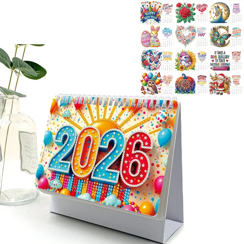 Diamond Painting Kalender met Creatieve Kunstige Steentjes voor Bureau en Thuis