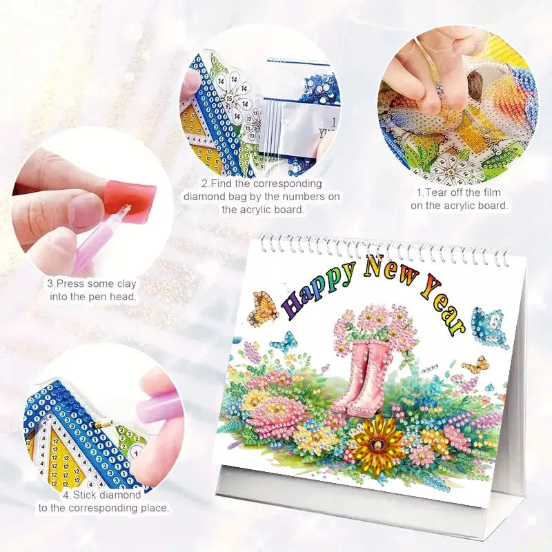 Diamond Painting Kalender met 13 feestelijke schilderijen