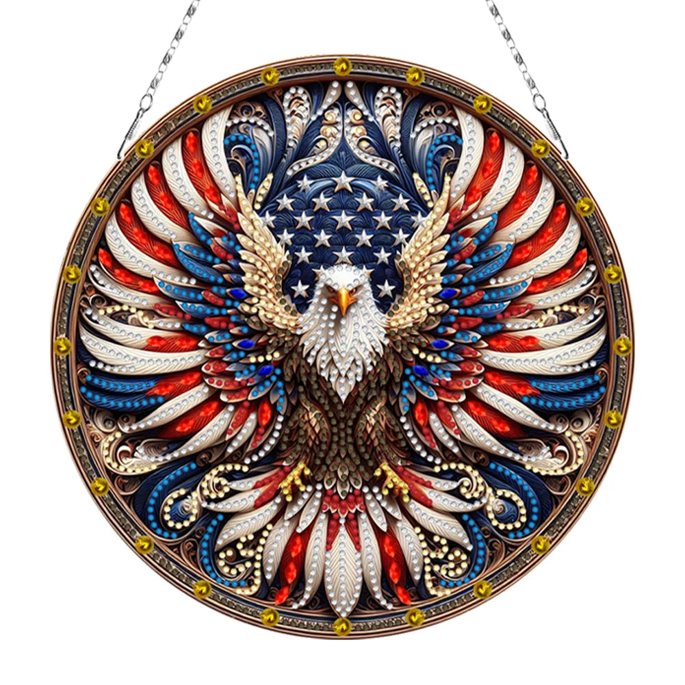 Diamond Painting Hangend ornament raamdecoratie met steentjes - KJ0403 Adelaar