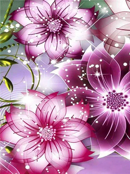 AB Diamond Painting op canvas Mandala Fairy Dust – Abstract Bloem Design