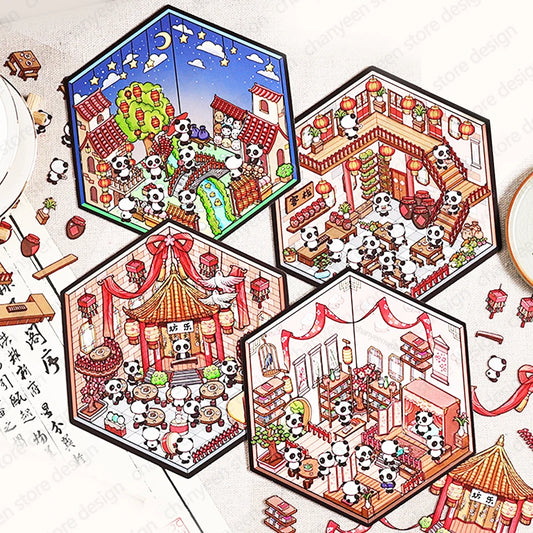 Sticker homestyling set Pandan Town – Miniatuur interieur stickerset