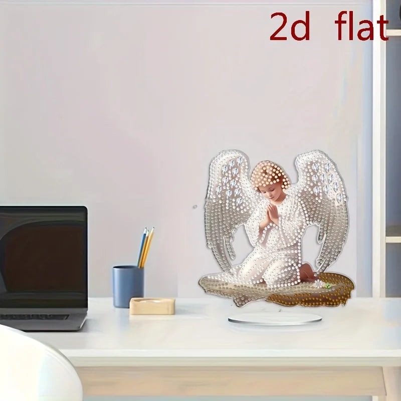 Diamond Painting Tafelornament Engel met Onregelmatige Steentjes