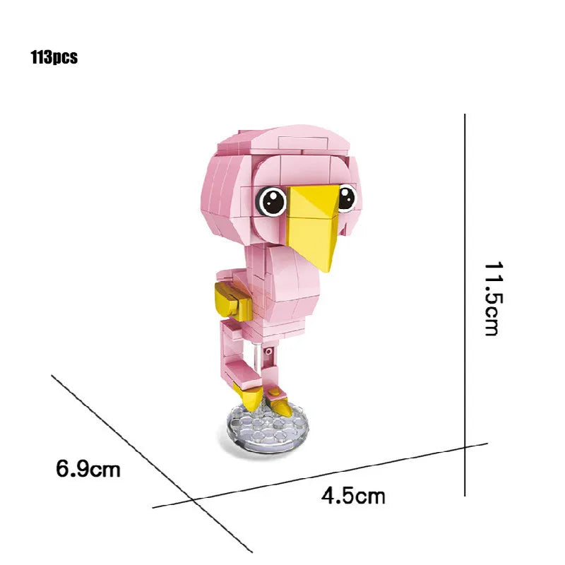 Bouwpakket Mini Dieren Blokjes – Hond, Tijger, Konijn, Pinguïn & Meer