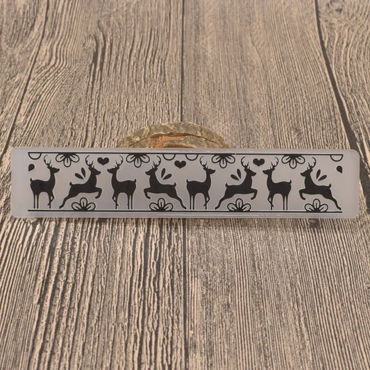 Embossing folder rendieren - stencil voor kaarten en scrapbooking 3x15cm