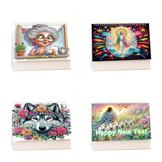 Diamond Painting Kalender met 13 afbeeldingen - 4 varianten