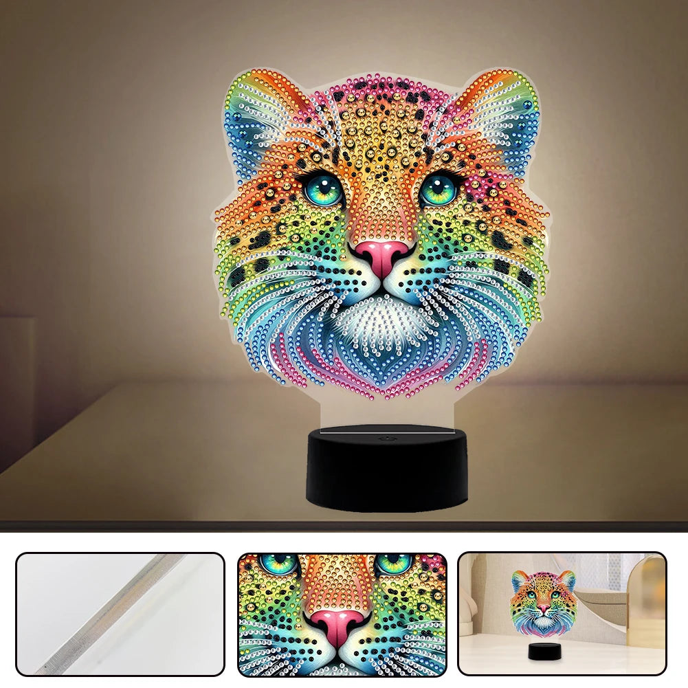 Diamond Painting Lamp Dieren LED Tafellamp voor Slaapkamer en Woonruimte