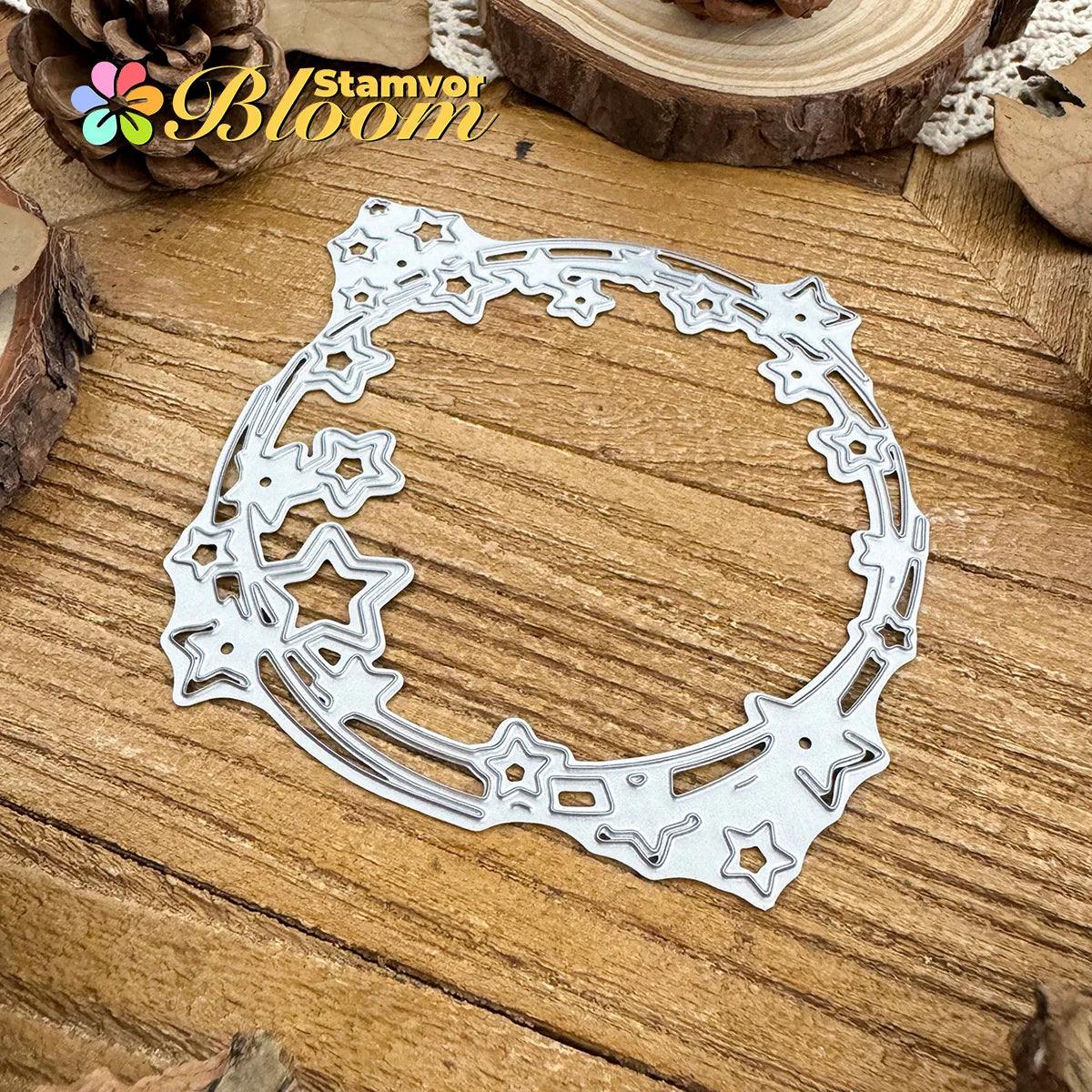 Snijmal Sterrenhemel Cirkel Frame – Decoratief Embossing en Scrapbooking Ontwerp