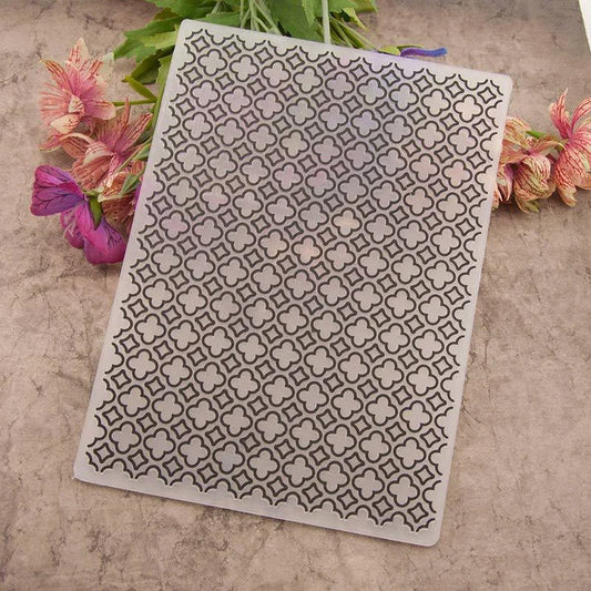 Embossing folder bloemen achtergrond voor kaart maken en scrapbooking