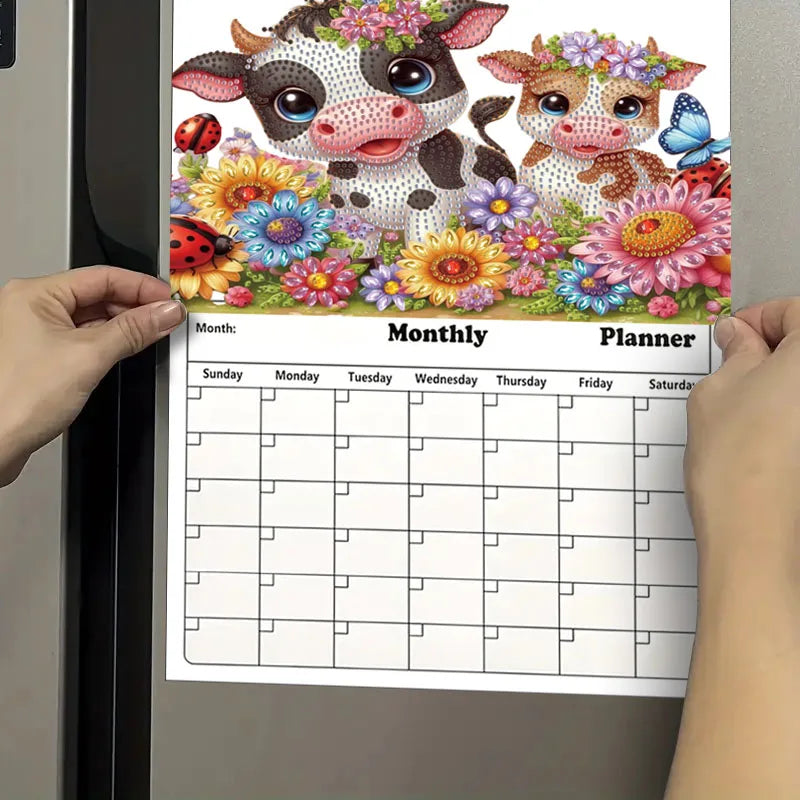 Diamond Painting Kalender met Magnetisch Whiteboard en Markerset voor Beginners
