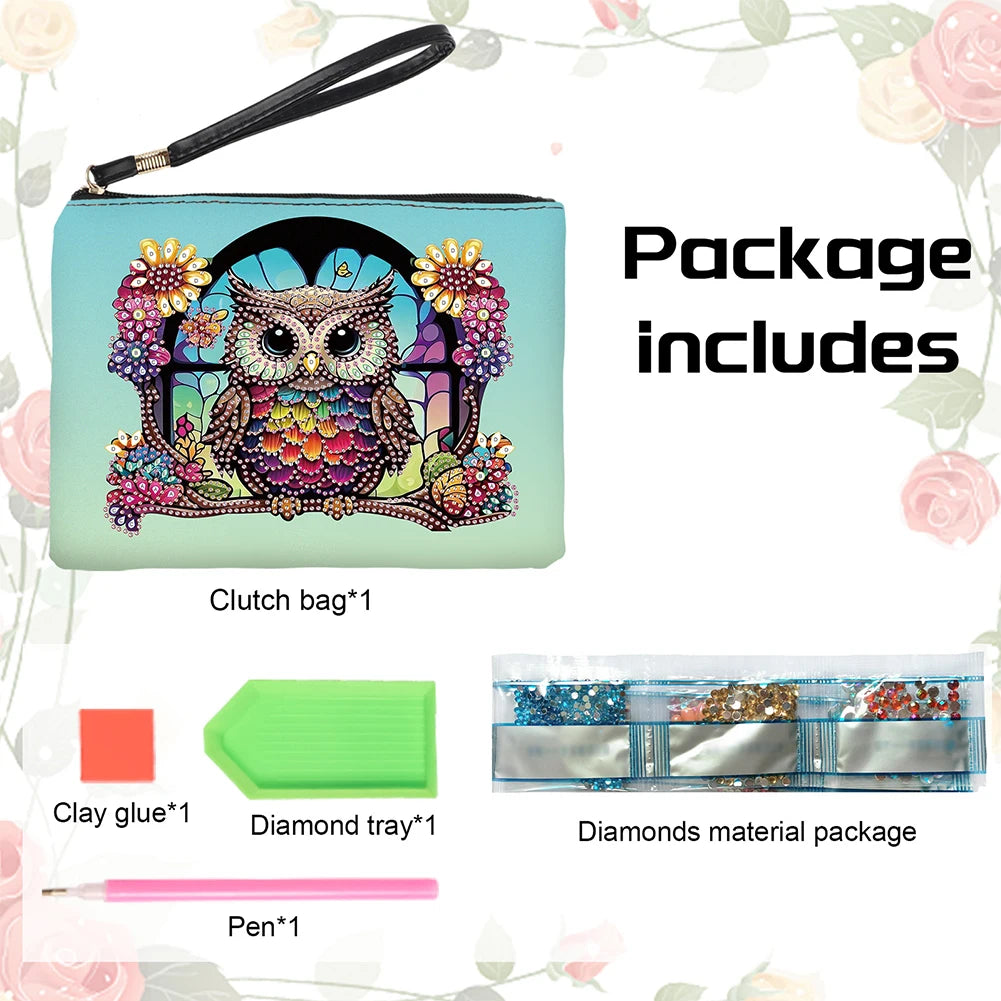 Diamond Painting Etui - Cartoon Design met Speciale Vorm Steentjes