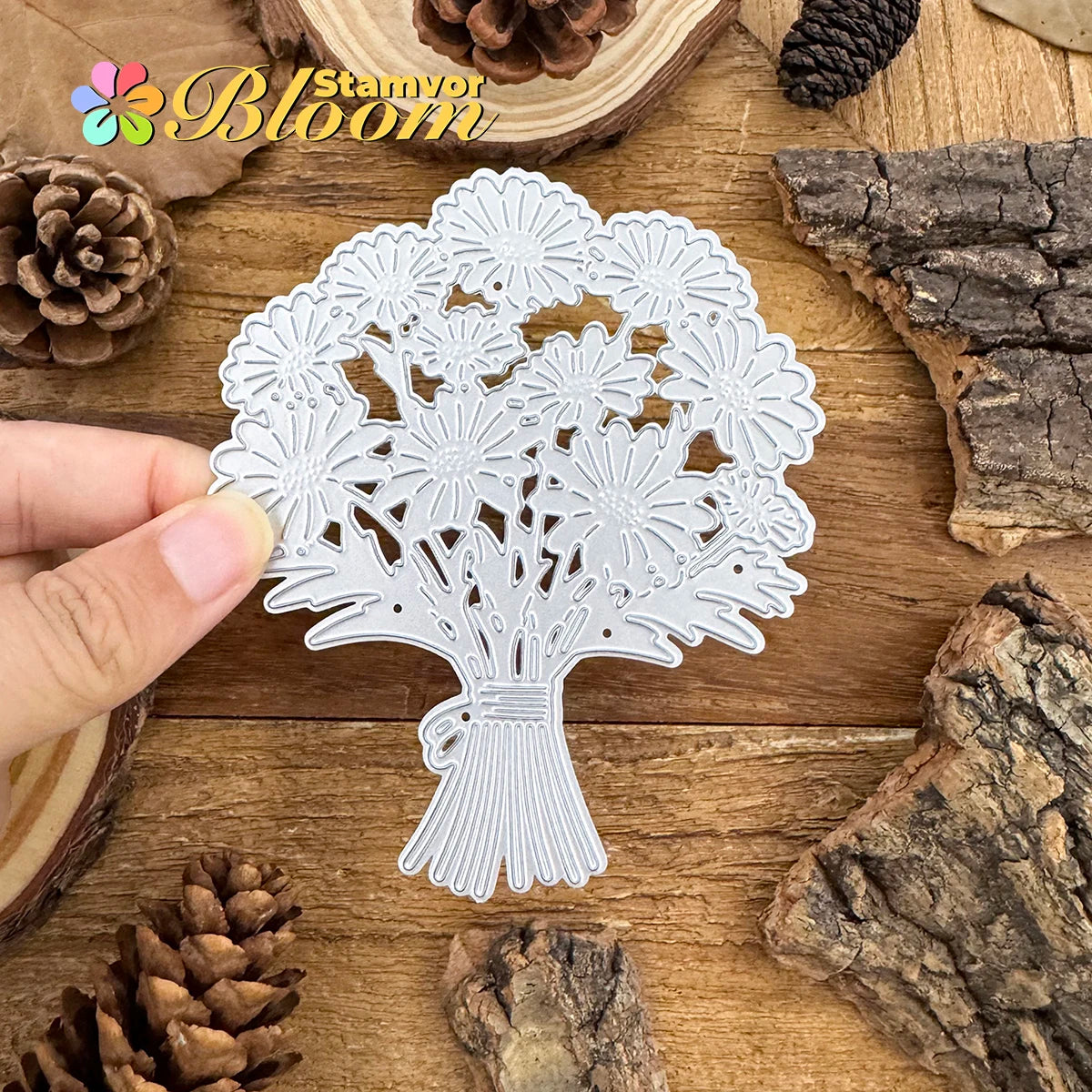 Metalen snijmal madelief boeket bloemen cadeau knutselen