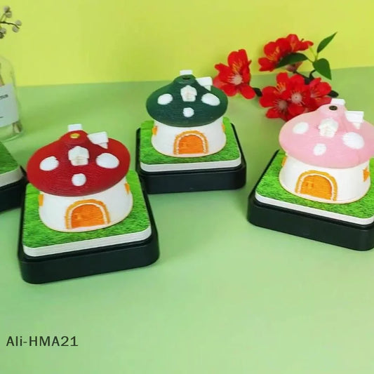 3D Papier Sculptuur Paddenstoel Huis Bureaukalender 2026 met LED Licht