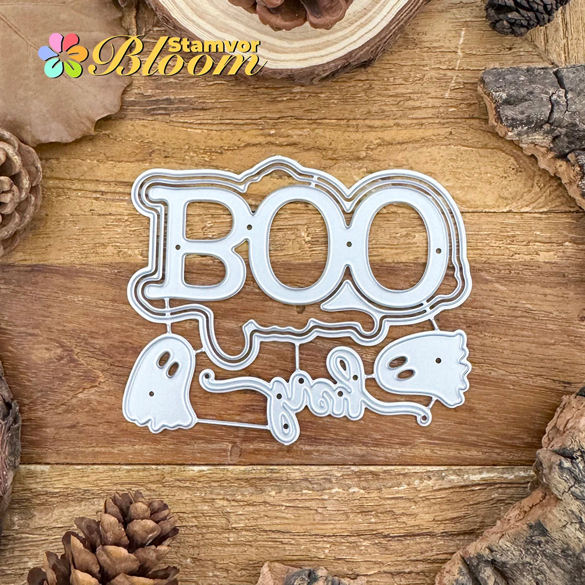 Snijmal Halloween BOO spook tekst metaal snijvormen