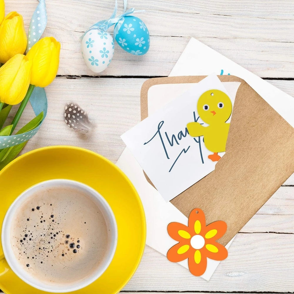 Houten Paas figuren om zelf te kleuren/schilderen Paashangers konijn ei bloemen set