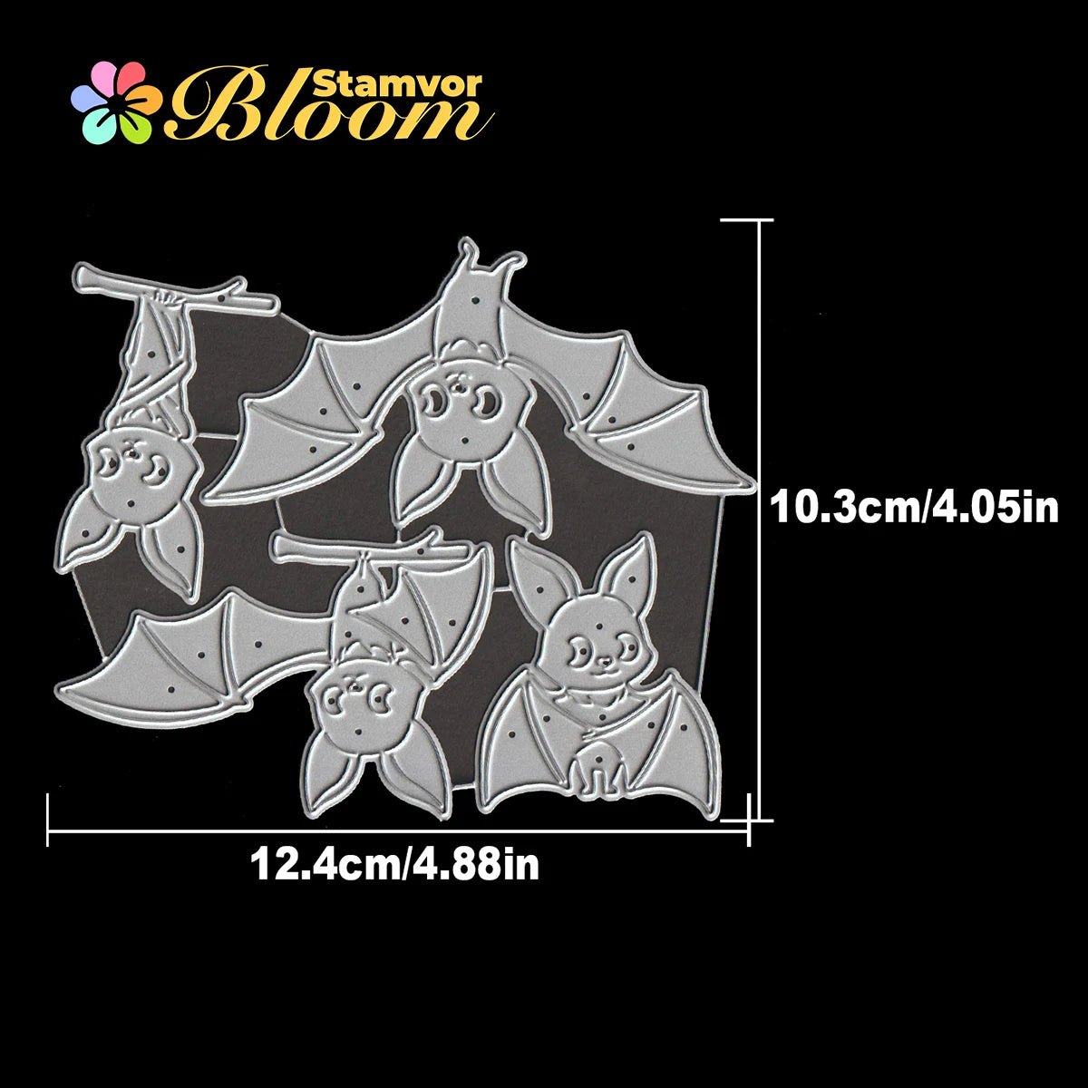 Metalen snijmal Halloween vleermuizen decoratief embossing
