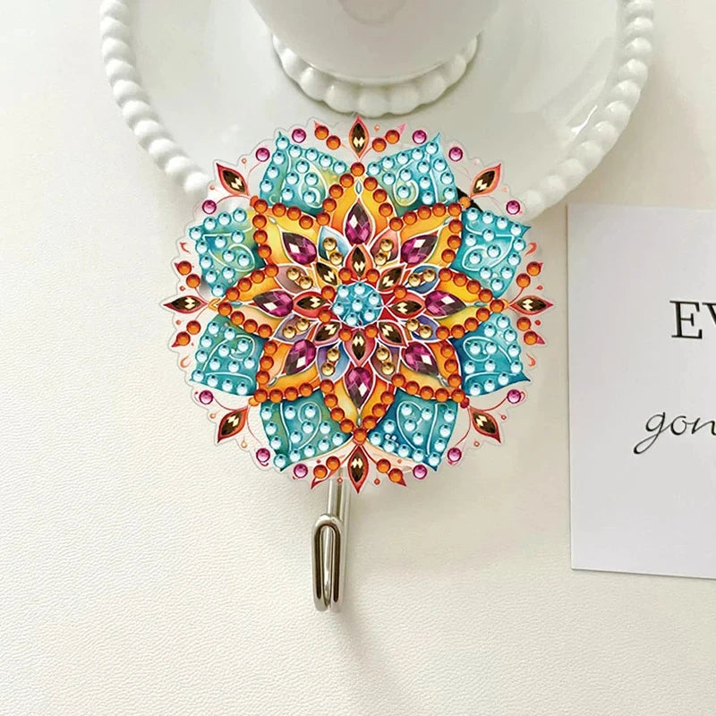 Diamond Painting Kapstok/Sleutelrek Mandala Set met Sleutelhaken