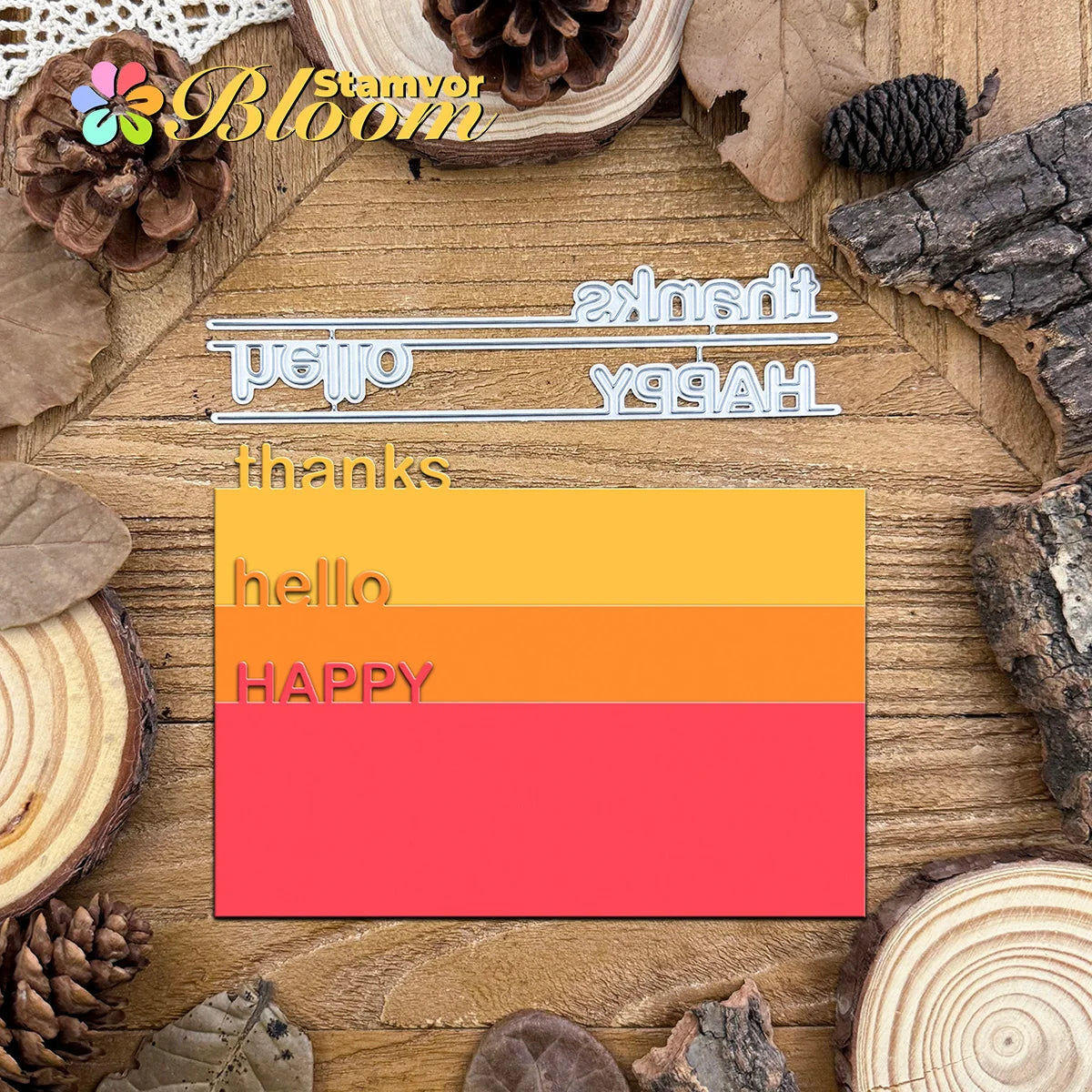 Snijmal Tekstwoorden en Rand voor Scrapbooking en Kaarten