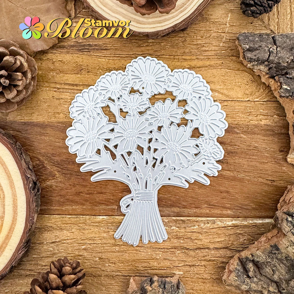 Metalen snijmal madelief boeket bloemen cadeau knutselen