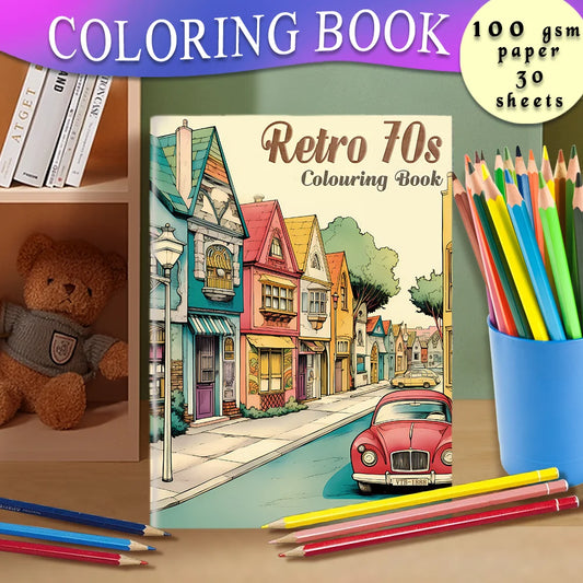 Kleurboek voor volwassenen met retro designs en 30 unieke patronen