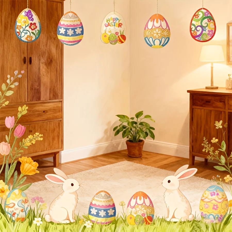 Houten figuren om zelf te schilderen/kleuren – Paasei hangers