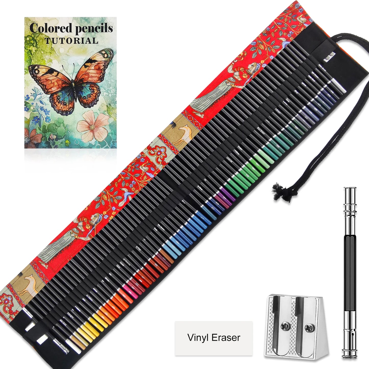 Kleurpotloden set 72 stuks met canvas etui voor volwassenen en kunstenaars