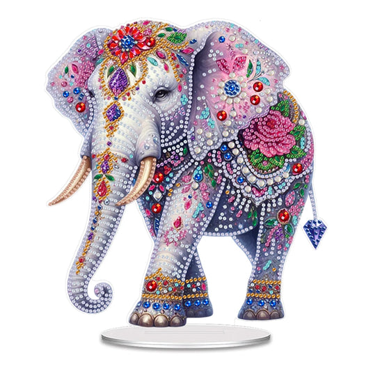 Diamond Painting Tafelornament Acryl Decoratie Set voor Beginners en Volwassenen - Olifant