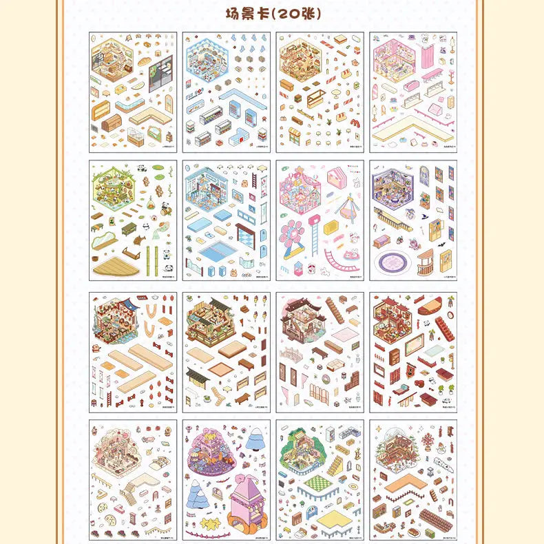 Sticker Homestyling set Landschap Collectieboek – 20 stuks