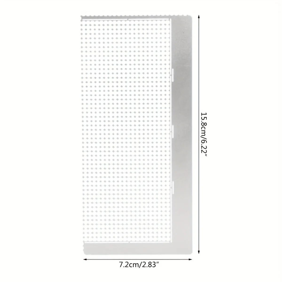 Diamond Painting Rechtlegger RVS Rasterliniaal met 1020 Gaten