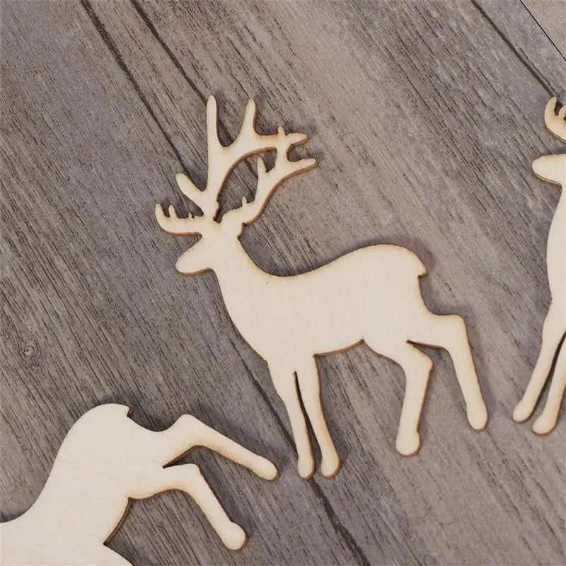 Houten figuur om zelf te kleuren/schilderen – rendier kerstdecoratie