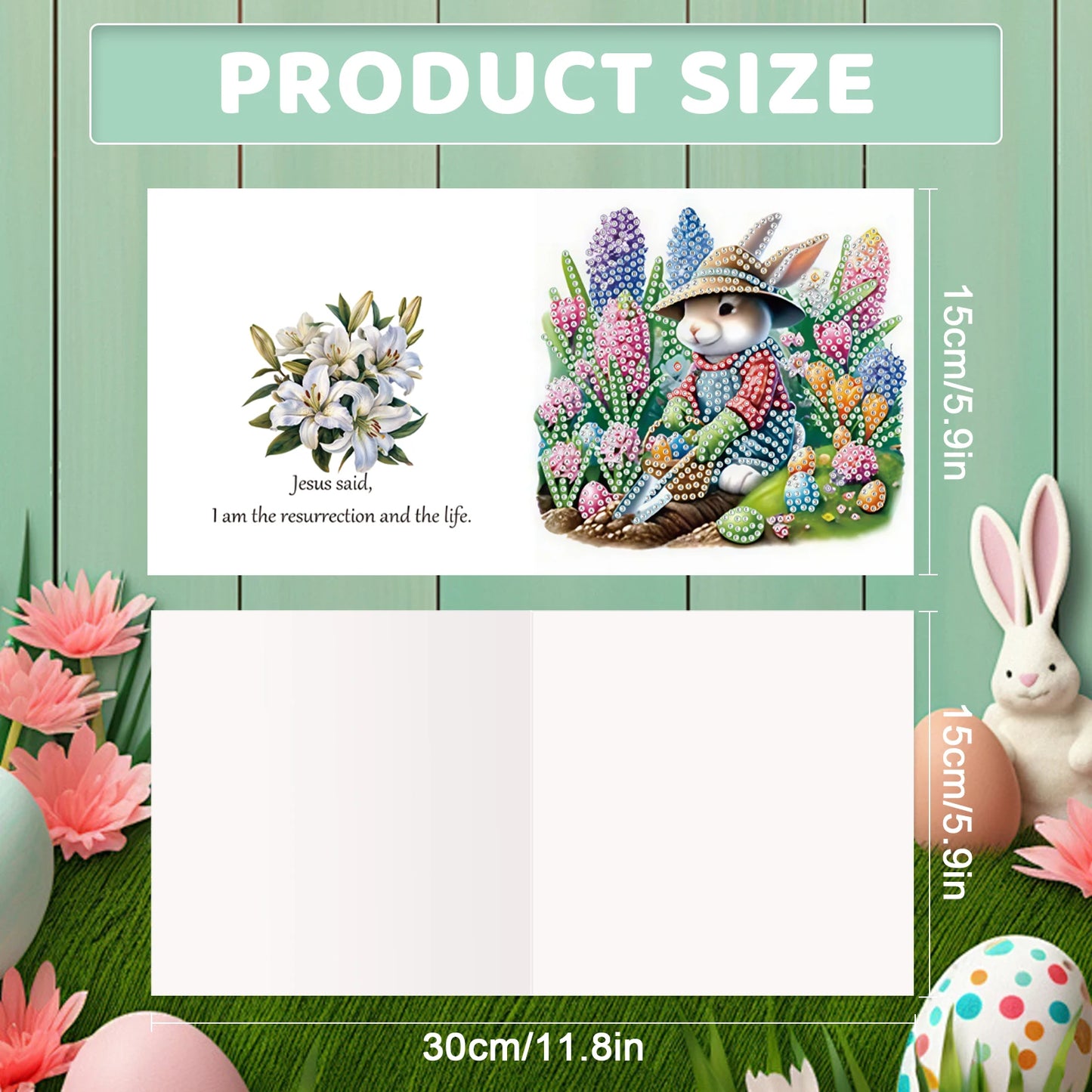 Diamond Painting Wenskaarten Pasen – Set van 6 creatieve kaarten